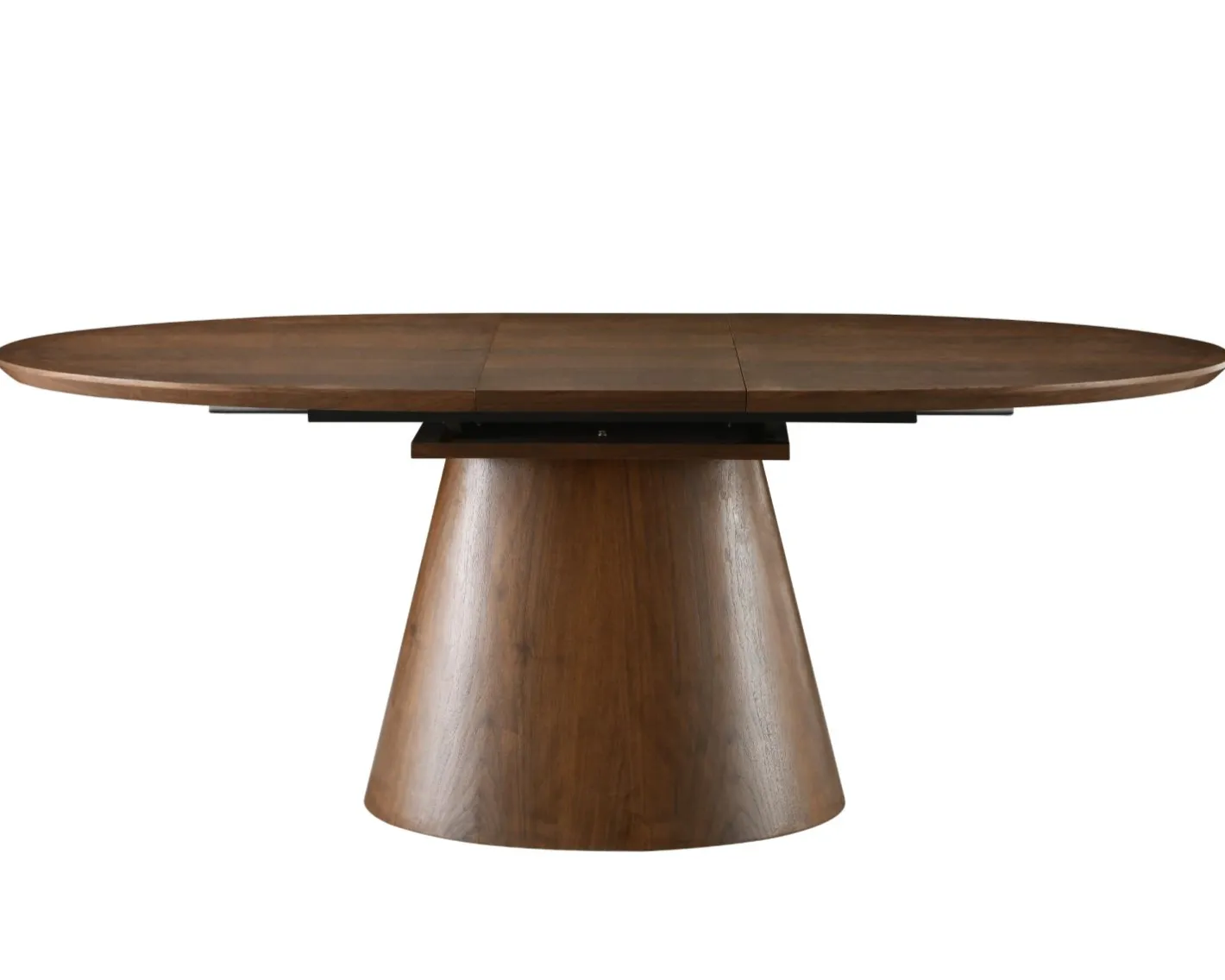Online Table de repas extensible 160–200 cm teinte noyer "Oria" forme ovale Table À Manger Ronde Ou Ovale