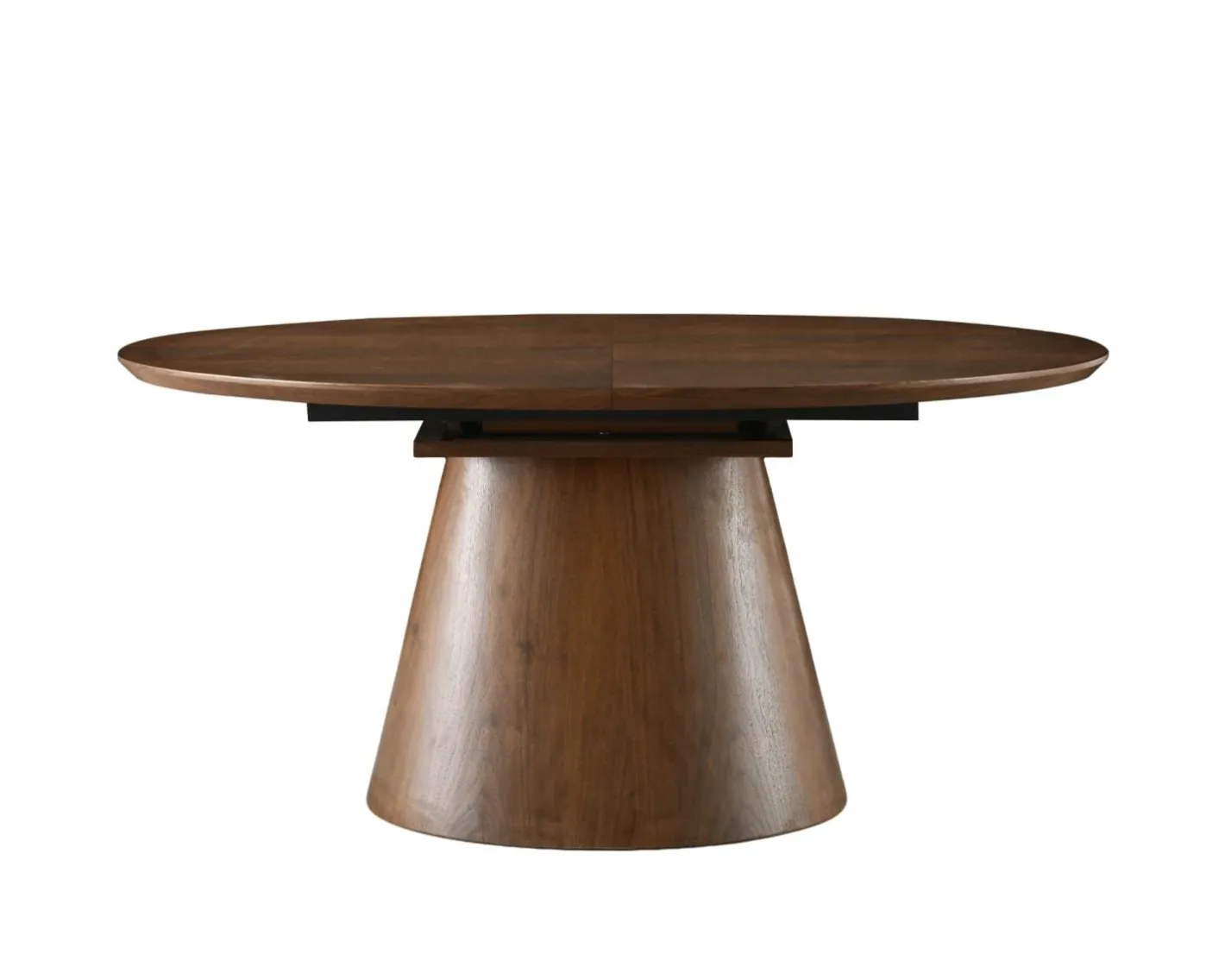 Online Table de repas extensible 160–200 cm teinte noyer "Oria" forme ovale Table À Manger Ronde Ou Ovale