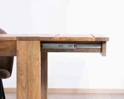Outlet Table de repas extensible en manguier teinte chêne clair