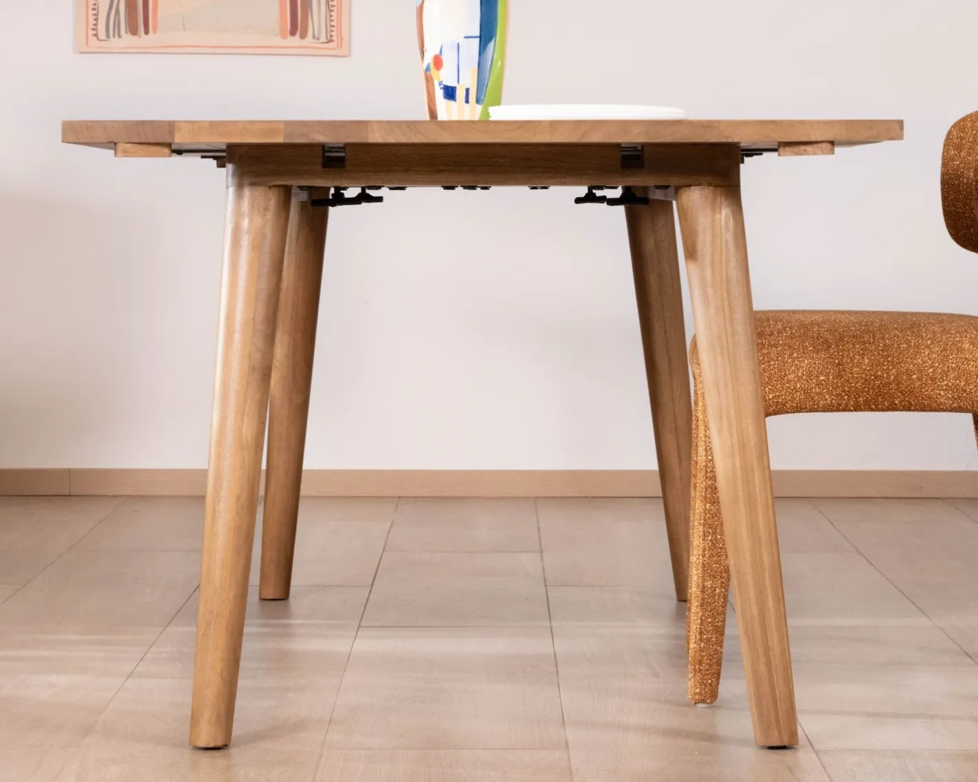 Online Table de repas extensible esprit rétro 180 cm en manguier massif naturel "Odely" Table À Manger Rectangulaire
