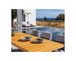 Outlet Table de repas extérieure en teck massif 200 cm