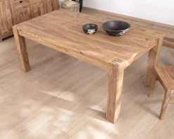 New Table de repas rectangulaire en palissandre "Kalanohé" 160 cm Table À Manger Rectangulaire