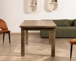 New Table de repas rectangulaire extensible en manguier 160-200cm 