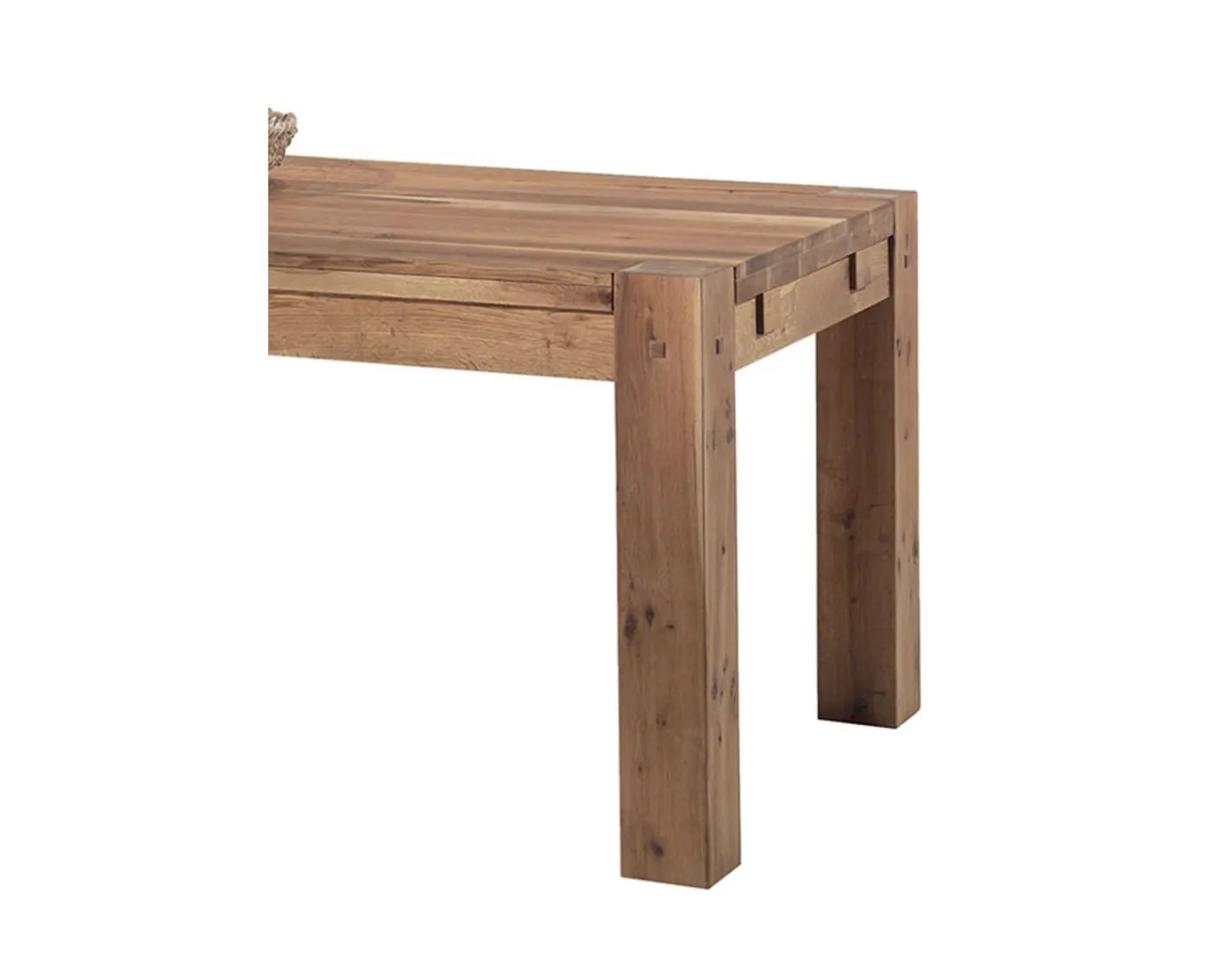 Clearance Table de repas rectangulaire en chêne massif 180cm "Lodge Casita" Table À Manger Rectangulaire