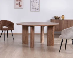 Outlet Table de repas ronde style japandi 