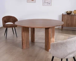 Outlet Table de repas ronde style japandi 