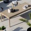 Outlet Table de repas spécial outdoor 240cm en teck finition sablée et grisée "Vérone" Table À Manger Rectangulaire