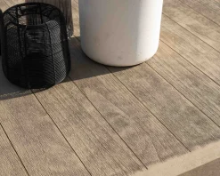 Outlet Table de repas spécial outdoor 240cm en teck finition sablée et grisée