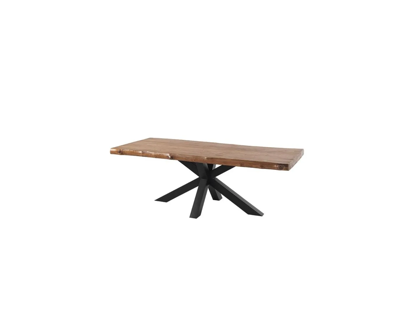Clearance Table de repas XXL avec plateau en teck recyclé et pieds étoile 280cm "Valley" Table À Manger Rectangulaire