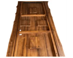 Clearance Table de repas XXL avec plateau en teck recyclé et pieds étoile 280cm