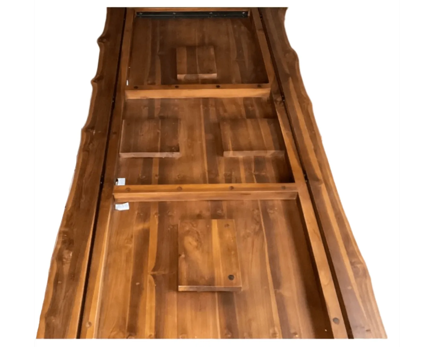 Clearance Table de repas XXL avec plateau en teck recyclé et pieds étoile 280cm "Valley" Table À Manger Rectangulaire