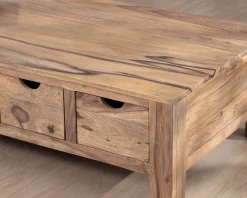 Clearance Table de salon 135 cm avec tiroirs recto-verso 
