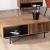 Online Table de salon 120 cm en teck recyclé "Opland" style rétro Table Basse Rectangulaire