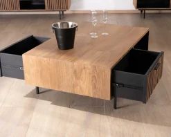 Online Table de salon 120 cm en teck recyclé 