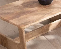 Clearance Table de salon épurée en manguier naturel