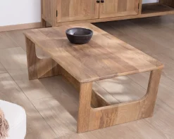 Clearance Table de salon épurée en manguier naturel