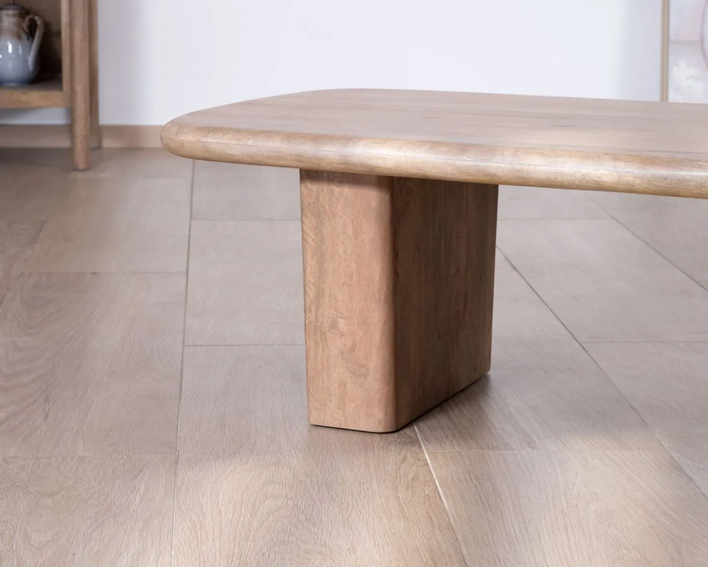 Outlet Table de salon rectangle en manguier design épuré "Orobie" Table Basse Rectangulaire