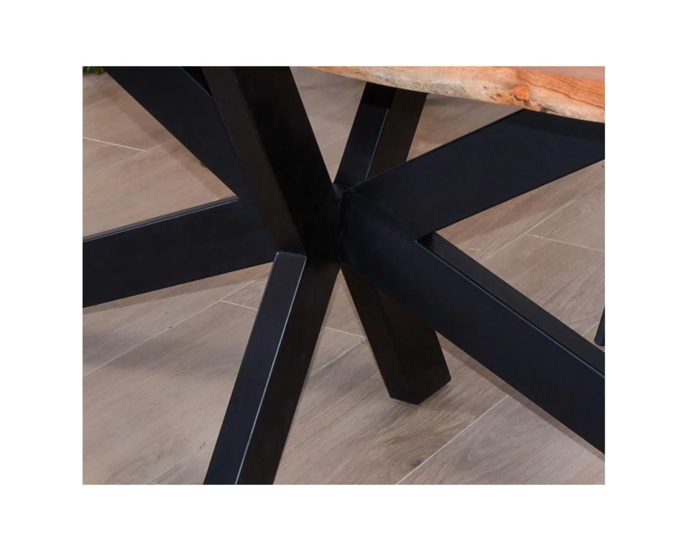 Clearance Table en acacia avec extensions 180-260cm "Alya" Table À Manger Rectangulaire