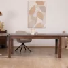 Discount Table extensible en manguier massif teinte noyer "Sicora" 180 à cm esprit zen Table À Manger Rectangulaire