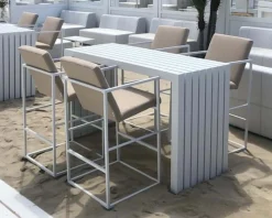 Hot Table haute design en aluminium blanc 160cm