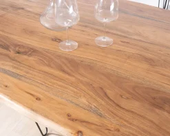 Online Table mange-debout épurée en acacia et pieds métal design "Wendy" 160 cm Table Haute Rectangulaire