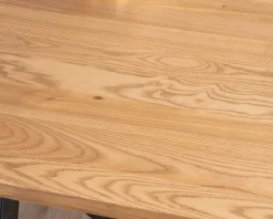 Clearance Table à manger en frêne massif et pied étoile métal noir