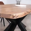 Sale Table à manger haut de gamme plateau bois épais pieds métal "3D" 240cm Table À Manger Rectangulaire