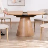 Discount Table à manger ronde 120 cm extensible 160 cm "Oria" style épuré aspect frêne Table À Manger Ronde Ou Ovale
