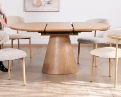 Discount Table à manger ronde 120 cm extensible 160 cm