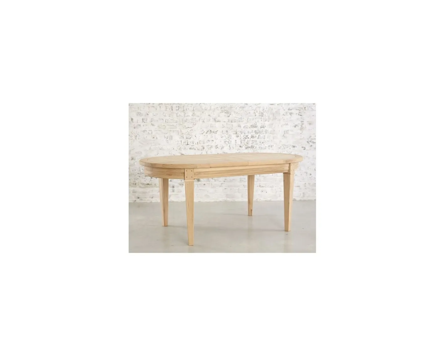 Best Table ovale en chêne massif avec allonges "Artisan" Table À Manger Ronde Ou Ovale