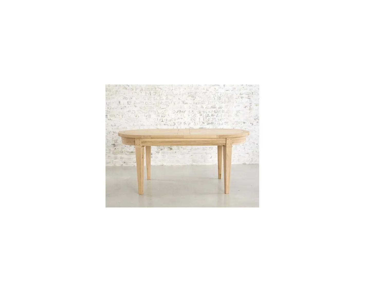 Best Table ovale en chêne massif avec allonges "Artisan" Table À Manger Ronde Ou Ovale