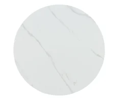 Discount Table ronde 120 cm plateau céramique blanc effet marbre 
