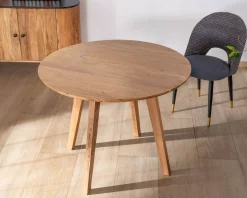 Online Table ronde en acacia style rétro