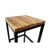 Hot Tabouret de bar en métal et bois exotique "Garden" Tabouret De Bar