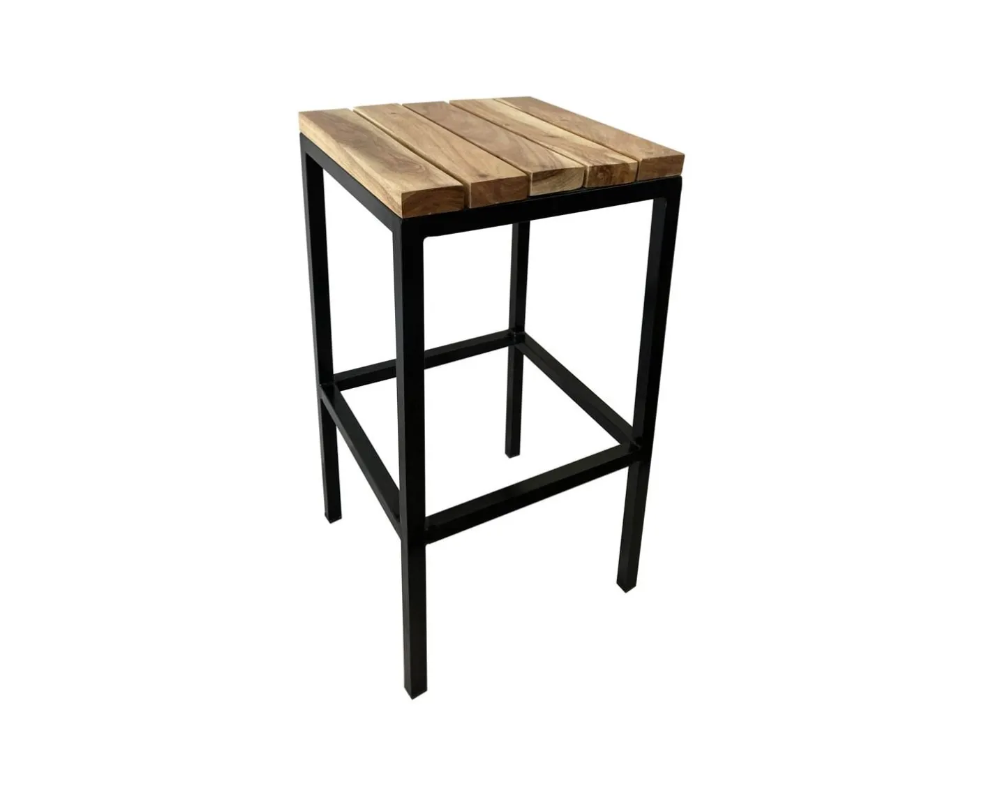 Hot Tabouret de bar en métal et bois exotique "Garden" Tabouret De Bar