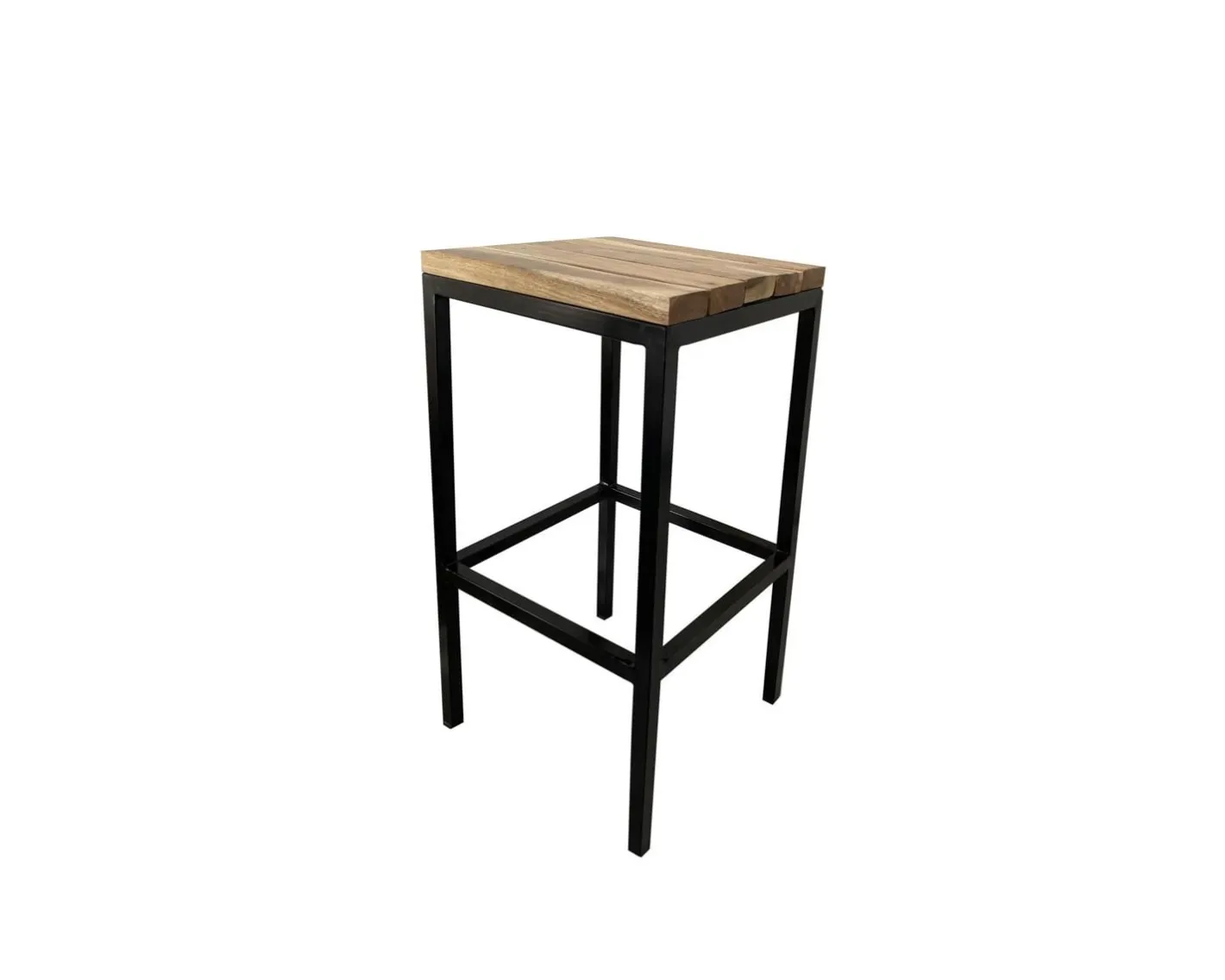 Hot Tabouret de bar en métal et bois exotique "Garden" Tabouret De Bar