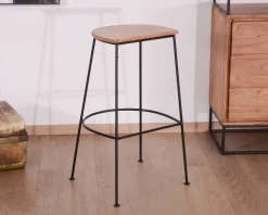Hot Tabouret de bar métal et bois "Caractère" Chaise De Bar|Tabouret De Bar