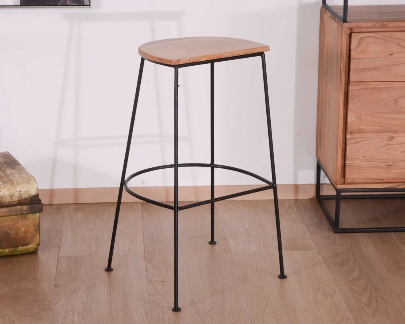 Hot Tabouret de bar métal et bois "Caractère" Chaise De Bar|Tabouret De Bar