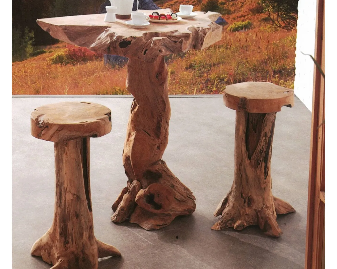 Tabouret de bar teck massif "Farmer" Casita Tabouret De Bar