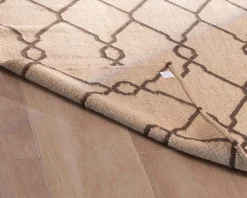 Discount Tapis en jute et laine style kilim beige 