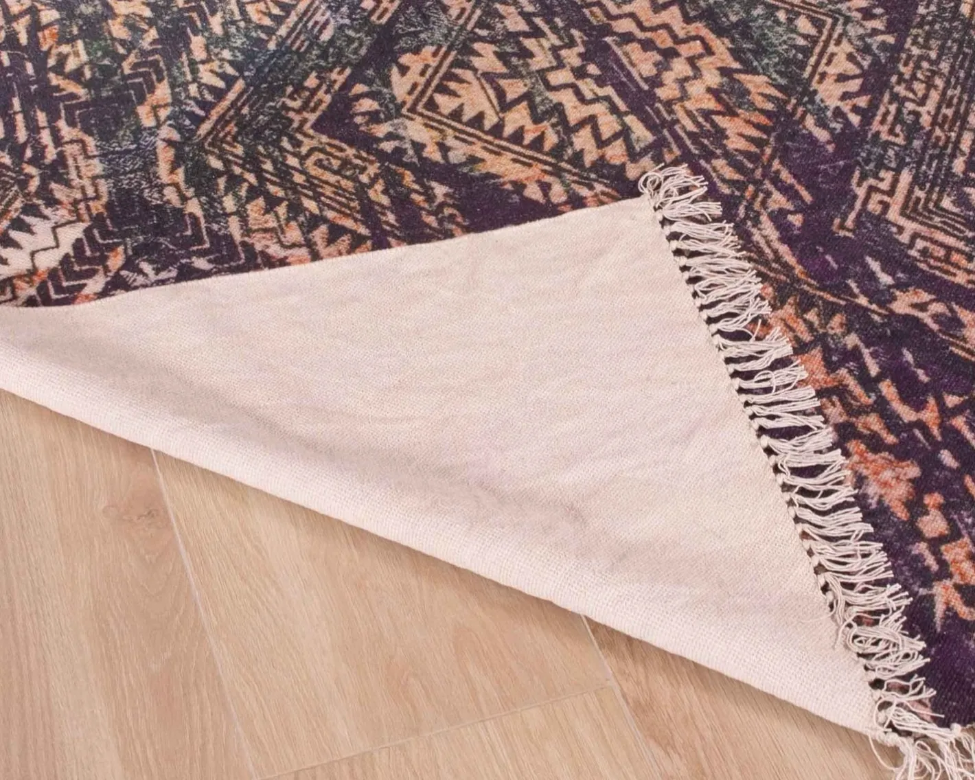 Sale Tapis esprit aztèque motif imprimés en coton "Cocoon" 120x180cm Décoration
