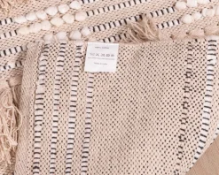 New Tapis fantaisie en coton texturé beige "Matis" 120x180cm Décoration