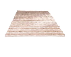 New Tapis fantaisie en coton texturé beige