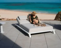 Discount Têtière en tissu écru pour bain de soleil