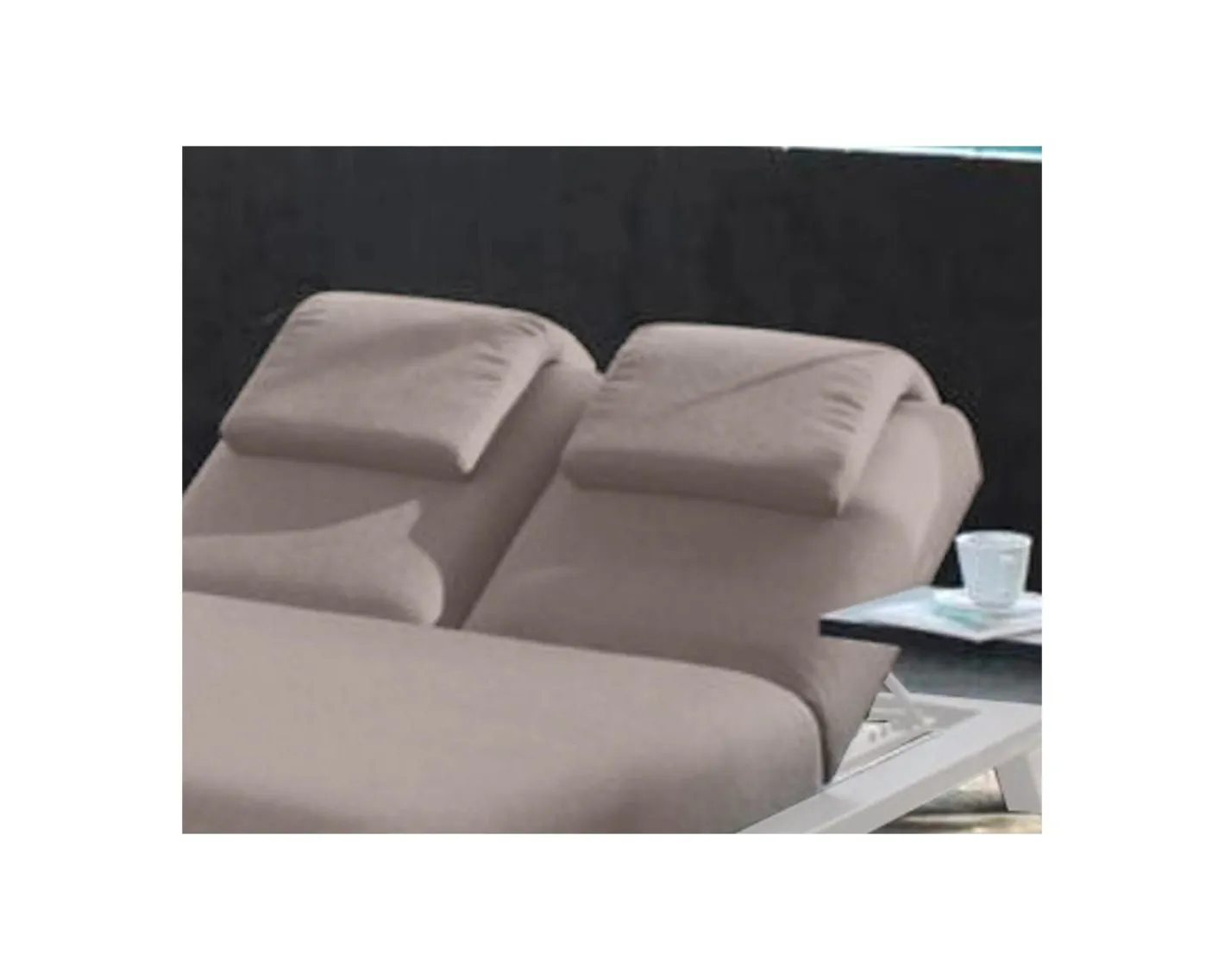 Discount Têtière en tissu taupe pour bain de soleil "Nusa Pedina" Bain De Soleil