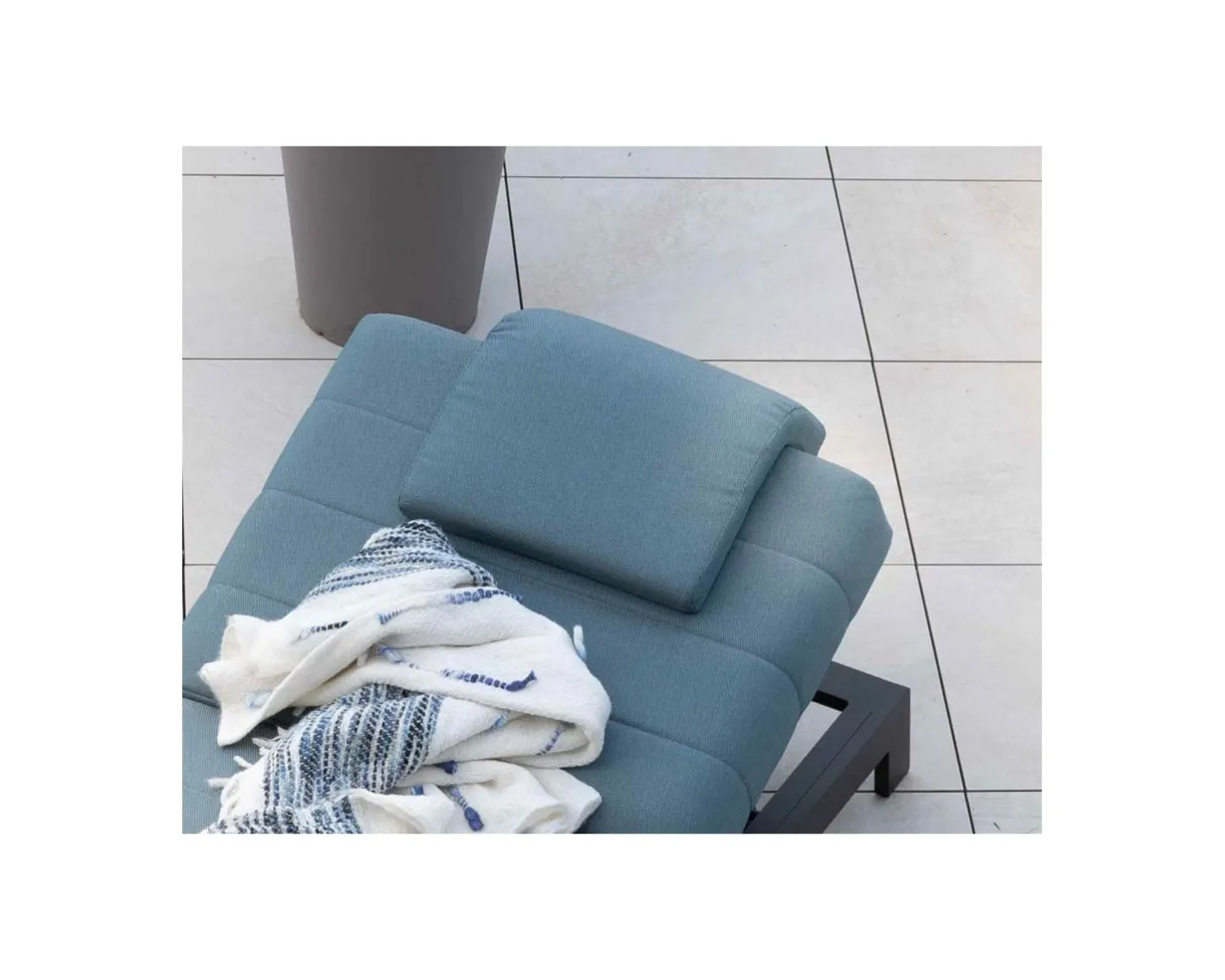New Têtière en tissu turquoise pour chaise longue "Nusa Pedina" Bain De Soleil