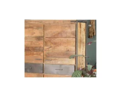 Sale Vaisselier en bois de manguier et métal style industriel