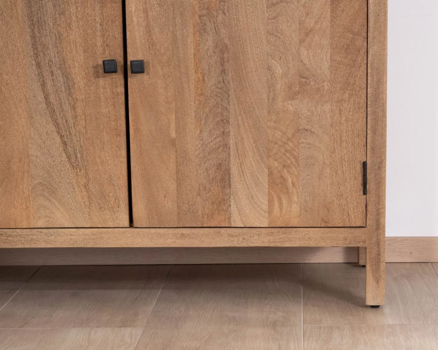 Outlet Vaisselier en manguier naturel et portes vitrées "Maestro" 100 cm Vaisselier|Vitrine Et Argentier