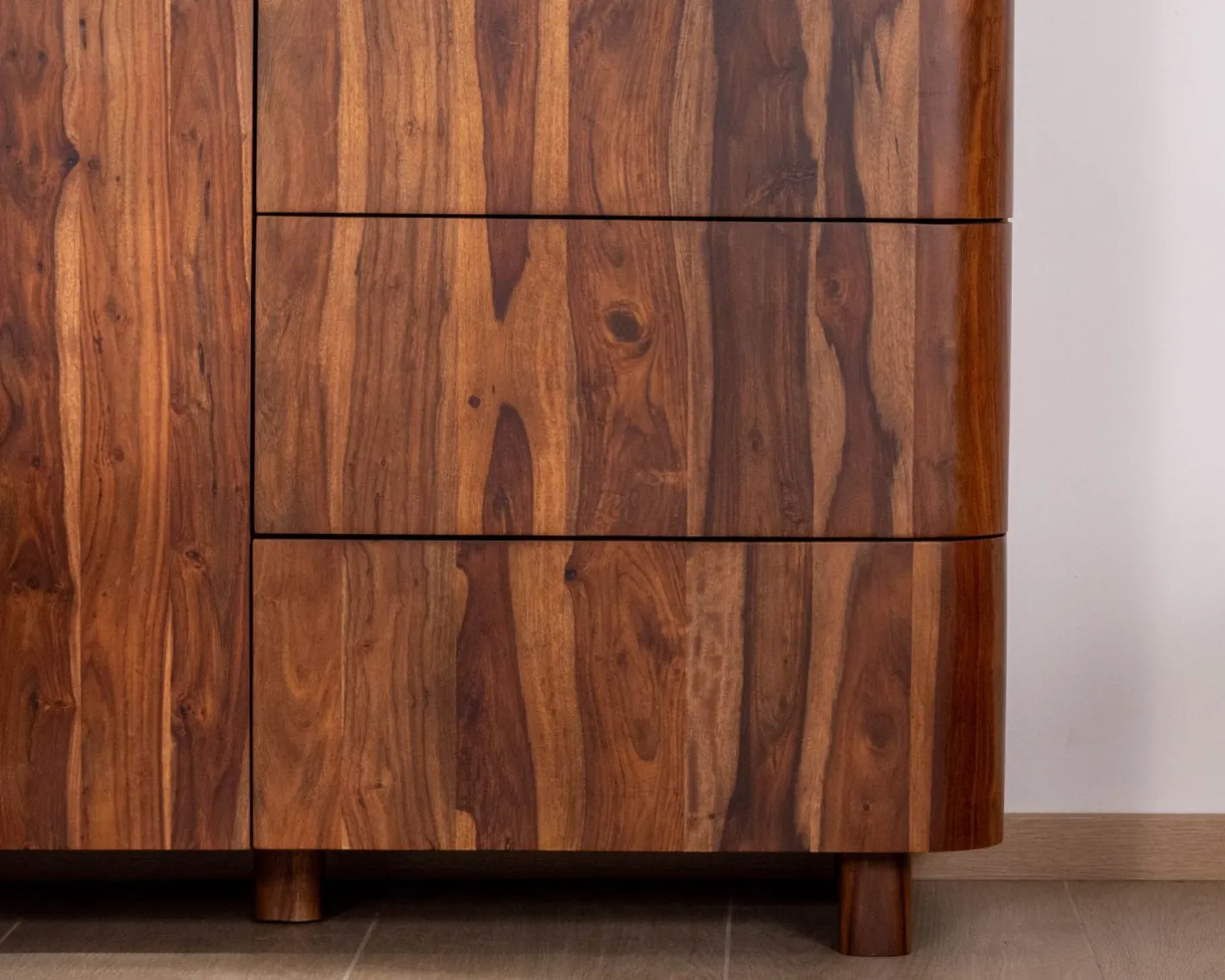 Hot Vaisselier en palissandre 3 portes et tiroirs "Rosewood" 120 cm Vaisselier|Vitrine Et Argentier