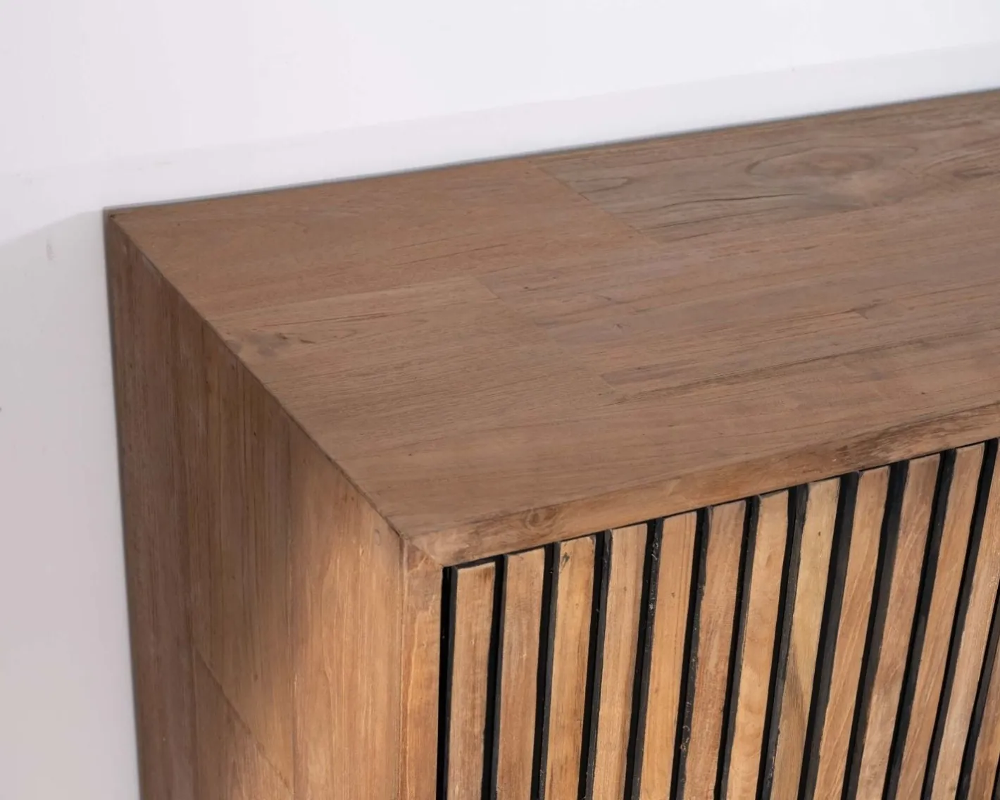 Outlet Vaisselier en teck recyclé "Opland" style rétro Vaisselier|Buffet Et Bahut